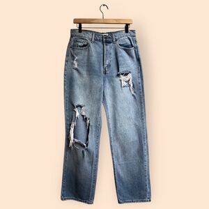 CELLO Denim Distressed Wide Leg High Rise Jeans Button Fly Women’s 9 / 29